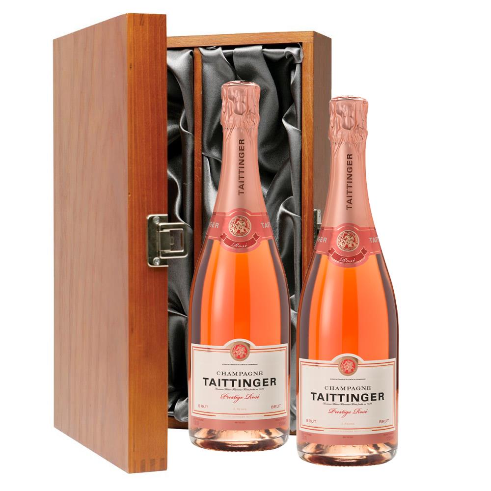 Taittinger Brut Prestige Rose NV Champagne 75cl Twin Luxury Gift Boxed (2x75cl)